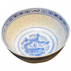 Porcelænsskål  m. Riskorn...