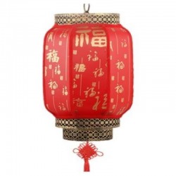 Lantern Red Metal Ø42x80cm...