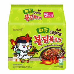5-pak Hot Chicken Ramen Jjajang 5x140g Samyang