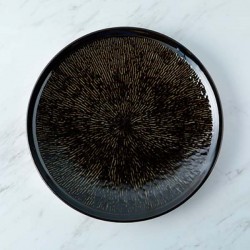 Ceramic Plate Black 1pc In...