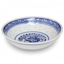 Soyaskål Blå m. Riskorn i...