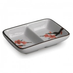 2-compartment Sauce Dish w/...