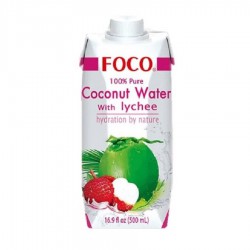 Kokosvand m. Litchi 500ml FOCO