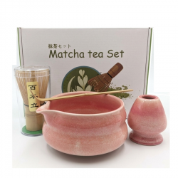 Matcha Te-sæt 4 dele Lyserød